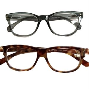 Reading glasses, set of two. 2.50 magnification